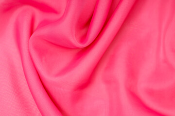 pink silk. wavy fabric