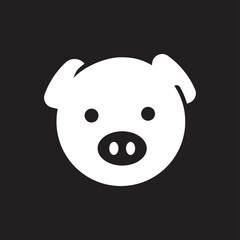 pig head logo design creative Royalty Free Vector Image