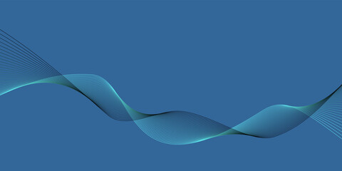 Abstract Background Blue Turquoise wave lines Flowing waves design Abstract digital equalizer sound wave Flow. Line Vector illustration for tech futuristic innovation concept background Graphic design