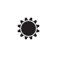 Sun icon flat design illustration