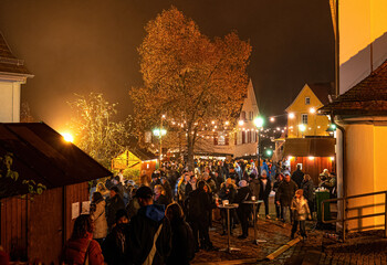 Fototapeta premium Altensteig im Schwarzwald, Weihnachtsmarkt