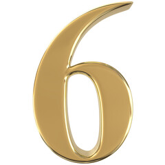 Number Happy Aniversary Gold 3d render