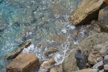 water flowing into the water