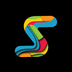 3d illustration creative S logo. Cut out - 550308197