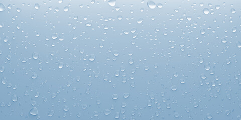 water droplets on glass Raindrops on glass after rain 3d illustration