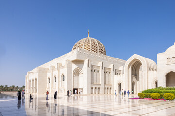 The Sultan Qaboos Mosque in Muscat,Oman