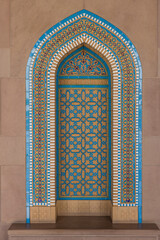 Close up of a window in a Mosque