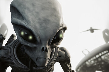 Humanoid alien, 3d illustration