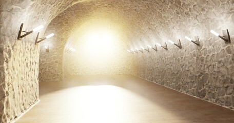 Realistic 3D Render of Cellar