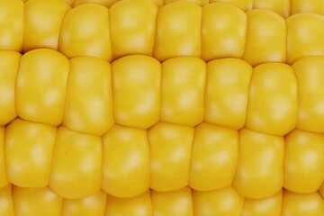 Realistic 3D Render of Corn