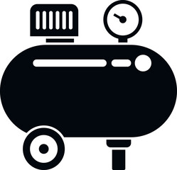 Pressure compressor icon simple vector. Air machine. Pump tank
