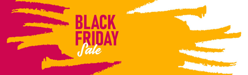 black friday sale advertising with grunge stroke offer background discount vintage banner template