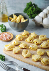Tortellini - dumplings typical dish from Italian cuisine
