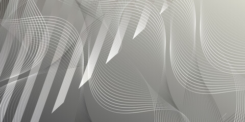 Silver luxury background. Modern flat illustration. Premium diagonal line abstract background