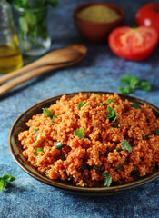 A traditional Turkish bulgur salad - Kisir