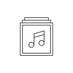 Music album collection icon in line style icon, isolated on white background