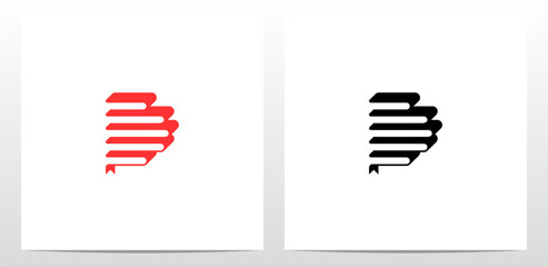 Stack Of Books Letter Logo Design D