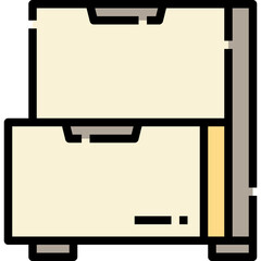 Storage filled outline icon