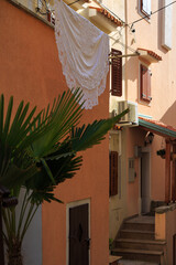 street in the old town of island country