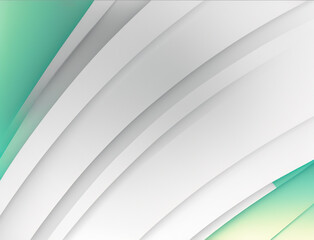 Abstract white and green background with smooth line