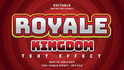 royale kingdom editable text effect with modern and simple style, usable for logo or campaign title