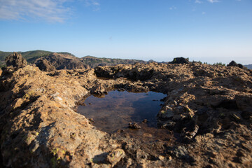 scenic mountain landscapes -natural park Roque Nublo - Gran Canaria, Spain