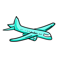 Airplane colorful sticker