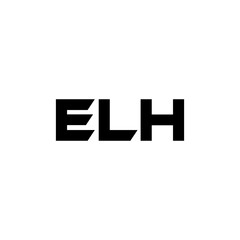 ELH letter logo design with white background in illustrator, vector logo modern alphabet font overlap style. calligraphy designs for logo, Poster, Invitation, etc.