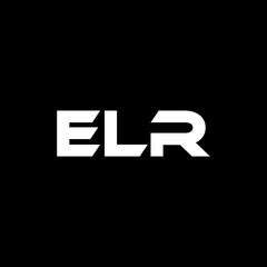 ELR letter logo design with black background in illustrator, vector logo modern alphabet font overlap style. calligraphy designs for logo, Poster, Invitation, etc.