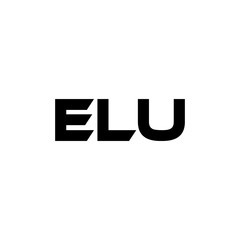 ELU letter logo design with white background in illustrator, vector logo modern alphabet font overlap style. calligraphy designs for logo, Poster, Invitation, etc.