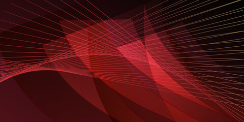 Red black elegant abstract background. Luxurious dark red background with wavy lines