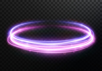 Light pink Twirl. Curve light effect of pink line. Luminous pink circle. Element for your design, advertising, postcards, invitations, screensavers, websites, games.	
