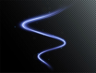 Blue, pink curved light line, rope, tape. Smooth festive neon line with light effects. Element for your design, advertising, postcards, invitations, screensavers, websites, games.	
