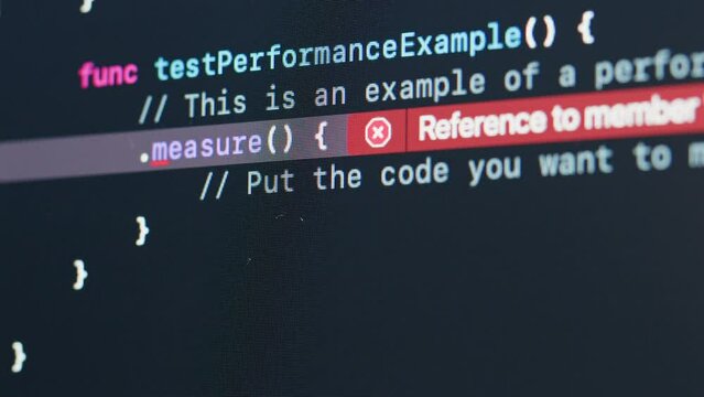 Coding UX UI script text on screen, HTML5 in editor for website development, Close up Macro of Programming code software developer. 
