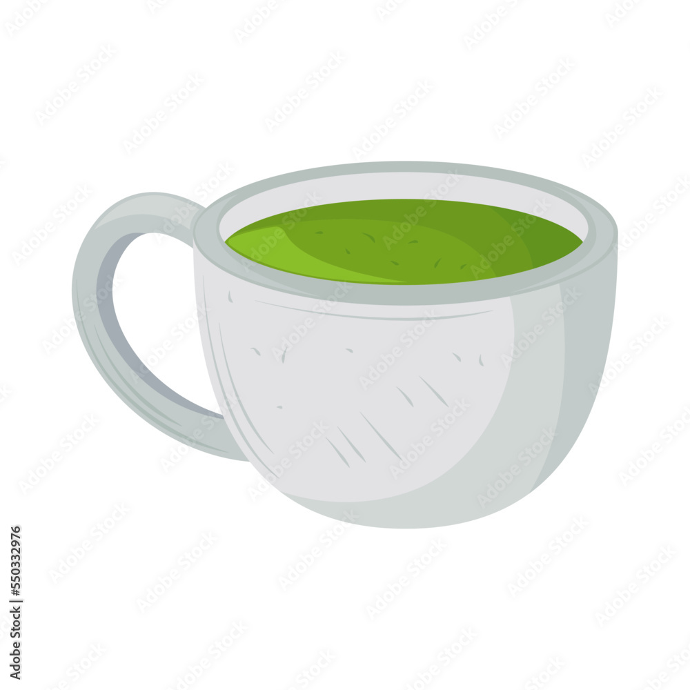 Poster matcha tea cup