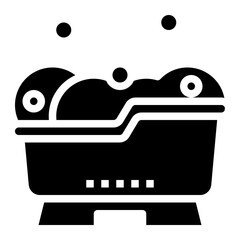 bathtub baby shower soap icon