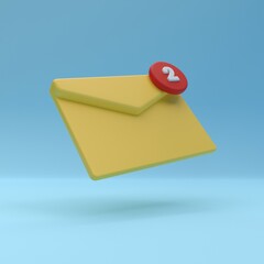 3d rendering of mail inbox illustration