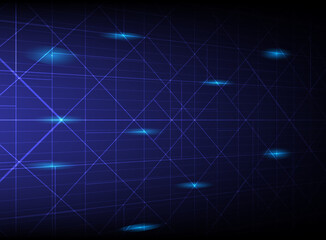 Vector technology background with line pattern on dark blue background. Vector illustration.
