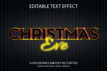 Editable Christmas Eve Text Effect