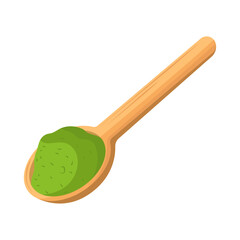 matcha in a spoon