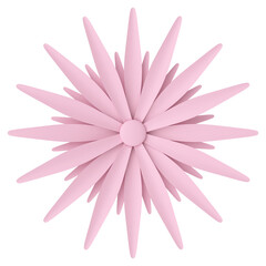 Paper flower. 3D illustration.