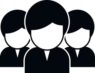 Group work icon simple vector. Business person. Online computer