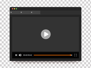 Video player  design for website and mobile apps vector illustration