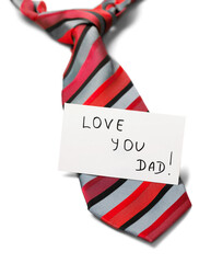 Necktie with Love You Dad Card