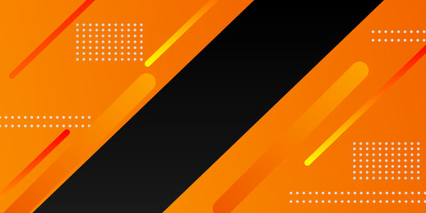 Warm tone orange and black color background abstract art vector