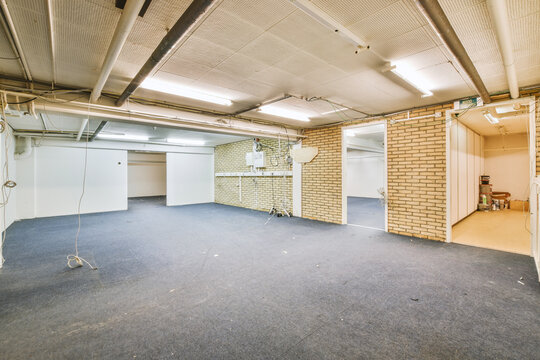 Spacious empty room basement
