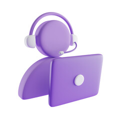 online support 3d icon