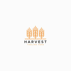 Harvest Agricultural Field for Organic Product Bakery, Cereals Flour and Wheat Plant