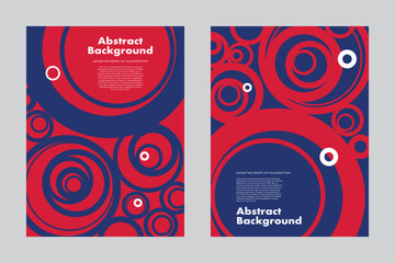 Abstract background circles geometric vector design, red and dark blue, modern roses, cover poster flyers leaflets brochures annual websites wallpaper backdrop layout templates, layers, rings 