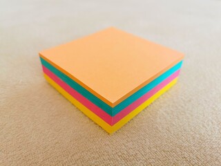 Notepad, colored self-adhesive leaves, distinctive